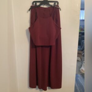 JB NWOT Woman’s 2-Piece Burgundy Pantsuit. Size 13.